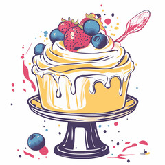 Mixer Flat Line Icon, Outline Vector Symbol Illustration.