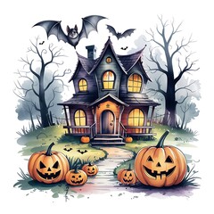 halloween background with pumpkins