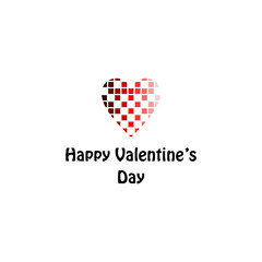 Happy Valentine's Day logo with text, Vector illustration