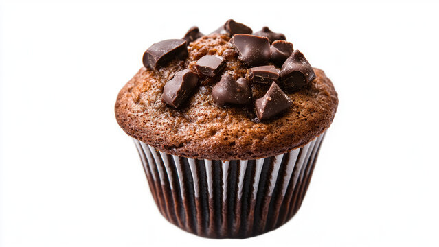 Close-up of a freshly baked blueberry muffin with scattered blueberries
