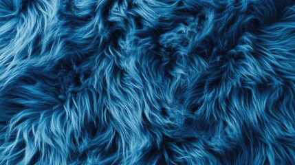 Obraz premium Luxurious Blue Texture. Closeup of Soft and Fluffy Fur Fabric for Abstract Design