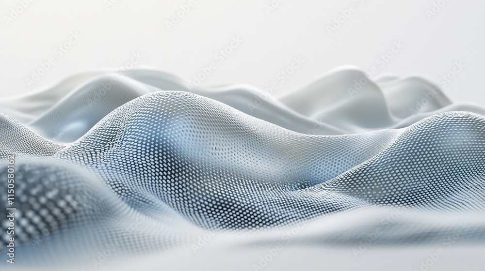 Poster abstract white and gray textured wave pattern