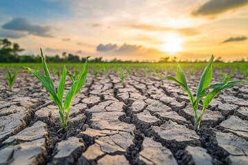 Textured Cracked Earth Under Drought Conditions: A Dry Ground Landscape Highlighting Environmental Challenges