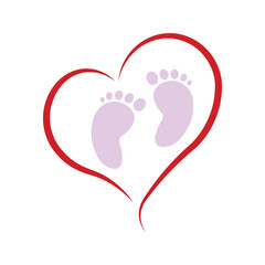 Little steps inside a heart