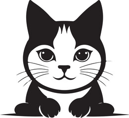 cat logo type silhouette design