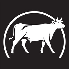 black and white caw silhouette design