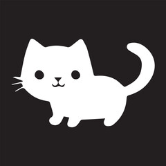 cat logo type silhouette design