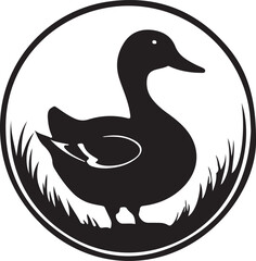 duck logo type silhouette design
