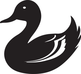 duck logo type silhouette design