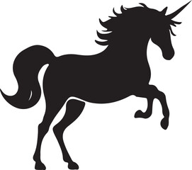 unicorn logo type silhouette design
