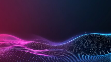 Colorful Abstract Waves With Glowing Particles Create a Vibrant Visual Experience in a Dark Background