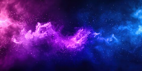 Purple and blue galaxy with stars and a purple line