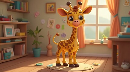 giraffe cartoon illustration © yash