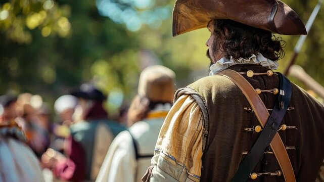 Blurred lines between present and past as costumed players act out history.