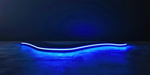 Blue object with a blue stripe on it