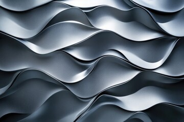 Obraz premium Sleek Grey Metallic Texture. Abstract Brushed Aluminum Background with Subtle Blue Hues