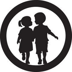 family logo type silhouette design