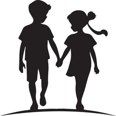 family logo type silhouette design