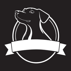 dog logo type silhouette design