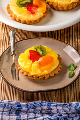 Mixed fruit tart.