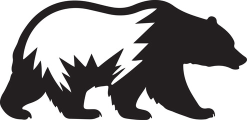 Bear  logo type silhouette design