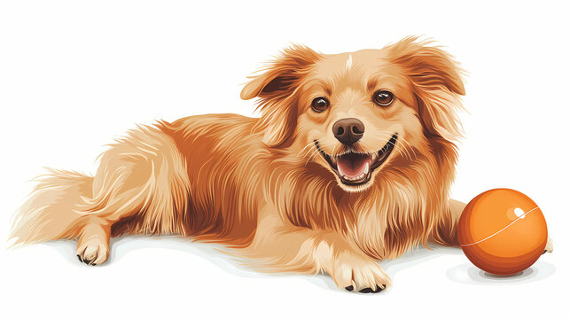 A beautiful hallow dog ball isolared on white background. Hallowed. Illustration