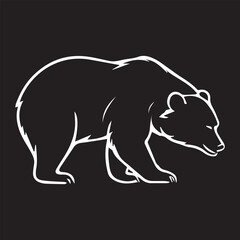 Bear  logo type silhouette design