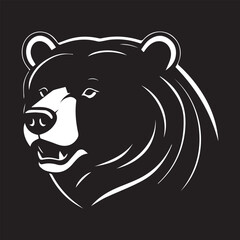 Bear  logo type silhouette design