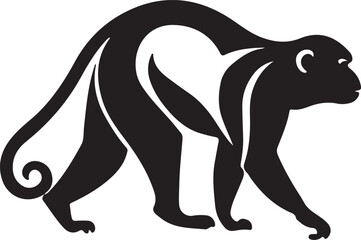 monkey logo type silhouette design
