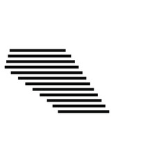 Abstract map of Aruba showing the country with horizontal black lines