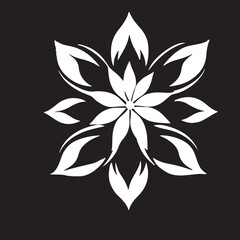 flower logo type silhouette design