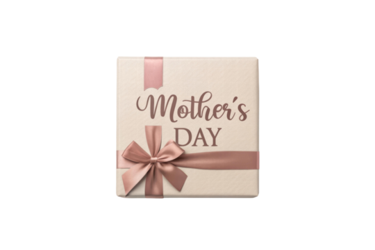 Gift box for Mother's Day celebration, cut out - stock png.