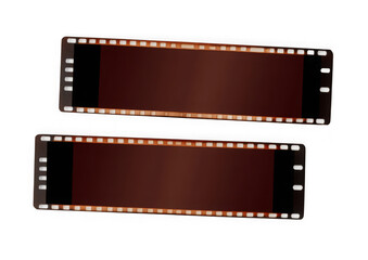 Vintage photo filmstrip isolated on transparent background
