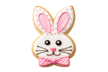 Obraz premium Decorative bunny cookie for Easter celebration, cut out - stock png.