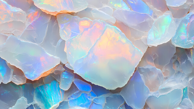 Iridescent opal stone texture. Opal. Illustration