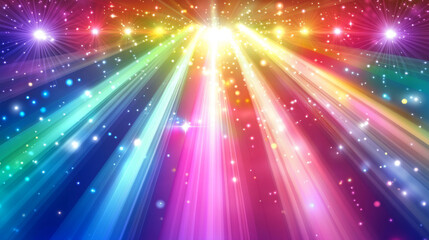 Obraz premium Stage spotlight illumination set isolated on transparent background. Vector realistic illustration of color beams glowing in nightclub, at disco party, music show or dance performance, bright lamps