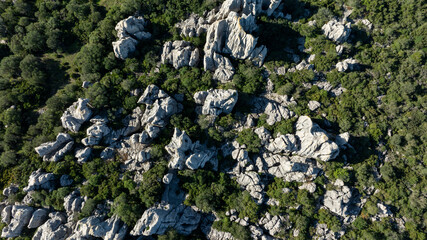 vista aérea de la sierra de la Utrera en la provincia de Málaga, Andalucía