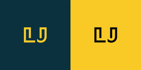 LJ abstract  minimalist letters Logo Monogram. It is a minimalist logo, this logo is made by combining two letters