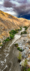 Kern River Remington Hot Springs and Lake Isabella area Kern County and Sierras Central California by drone after Hurricane Hilary August 2023