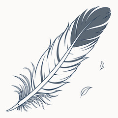 Fototapeta premium illustration of a feather