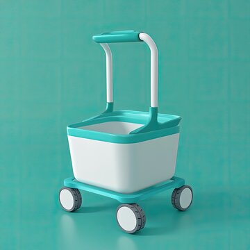 blue handle  troli of carry things