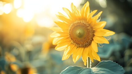 A softly blurred image of a sunflower taken with a classic analog camera.