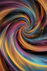 Obraz premium Time Warp: A dynamic, colorful vortex representing time travel.
