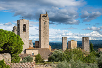 Türme der mittelalterlichen Altstadt von San Gimignano in der Toskana