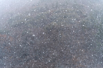 snow falling