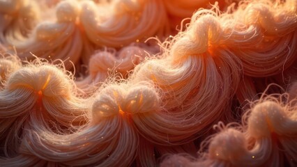Abstract images of wool or feathers