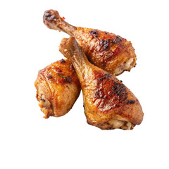 Raw chicken thighs isolated on a white background