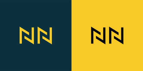 NN abstract  minimalist letters Logo Monogram. It is a minimalist logo, this logo is made by combining two letters
