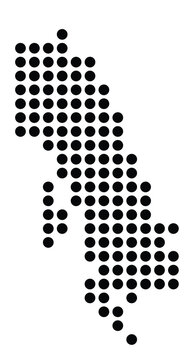 recommend clip art: Symbol Map of the City Klaipeda (Lithuania) showing the city with a pattern of just a few black dots