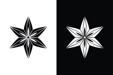 Minimalist Star Anise Icon. Perfect Spice Element for Festive Designs